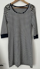 Vestido listrado Mudo Collection com ombros enfeitados grande comprar usado  Enviando para Brazil