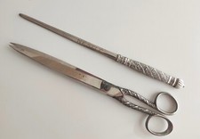 Cuchillo de tijeras y carta con publicidad Nestlé, 1900-1920. Rarity segunda mano  Embacar hacia Mexico