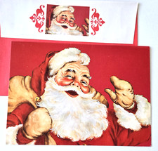 Cartão de Natal vintage Papai Noel alegre com campainha no chapéu comprar usado  Enviando para Brazil