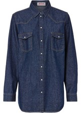 Jeanshemd dunkelblau damen gebraucht kaufen  Deutschland