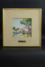 Usado, Tableau Paysage Provençal émaux CARREAU Céramique Giraud Vallauris design 1950 comprar usado  Enviando para Brazil