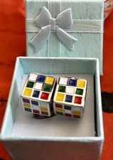 Rubik cube cufflinks d'occasion  Expédié en Belgium