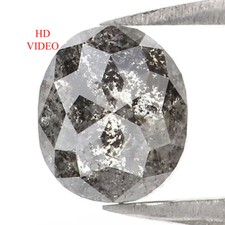 Diamante natural suelto forma ovalada 0,96 quilates 6,40 mm sal y pimienta diamante LQ1328 segunda mano  Embacar hacia Mexico