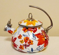 Usado, Chaleira Crofton 2,3 qt 2 L primavera floral esmaltada assobio comprar usado  Enviando para Brazil