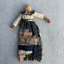 Muñeca trapo arte popular primitivo vintage defectuosa tela envejecida antigua? 11" segunda mano  Embacar hacia Mexico