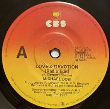 Disco de vinil Michael Bow Love & Devotion 7” 45 RPM 650808 7 CBS 1987 original, usado comprar usado  Enviando para Brazil