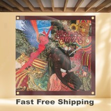 SANTANA ABRAXAS 4'X4' BANNER ÁLBUM CAPA ARTE TECIDO PÔSTER BANDEIRA TAPEÇARIA comprar usado  Enviando para Brazil
