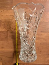 crystal flower vase for sale  ROMFORD