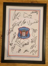Carlisle United FC assinado 2025 folha A4 emoldurada assinada à mão  comprar usado  Enviando para Brazil