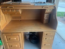 Solid oak desk for sale  Highland