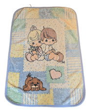 Cobertor de pelúcia vintage Precious Moments lã coração de cachorro pastel bebê menina menino comprar usado  Enviando para Brazil