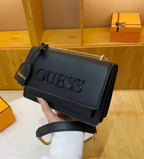 GUESS LOGO BOLSA SATCHEL E TIRACOLO BOLSA DE MÃO Bolsa preta carteira moeda comprar usado  Enviando para Brazil