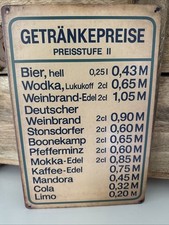 Blechschild ddr getränke gebraucht kaufen  Duisburg