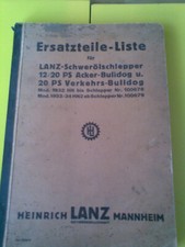 Lanz bulldog ersatzteilliste gebraucht kaufen  Calw