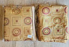 2 píeres 1 formas geométricas painéis cortina forrados a ouro quadrados círculos 54" X 96" comprar usado 2 píeres 1 formas geométricas painéis cortina forrados a ouro quadrados círculos 54" X 96" comprar usado  Enviando para Brazil