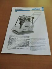 Prospekt weber vibrationsplatt gebraucht kaufen  Könnern
