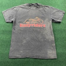 Camiseta masculina vintage Easyriders S preta 90S desbotada Cincinnati motociclista motocicleta, usado comprar usado  Enviando para Brazil