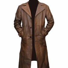 Mens brown leather for sale  LEICESTER