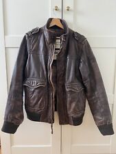 Używany, Abercrombie & Fitch vintage leather jacket M size na sprzedaż  PL