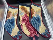 Needlepoint christmas stocking for sale  Waverly