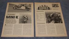 1969 Mini-K Vintage Kit Informações de Carro Artigo Kit Trike 3 Rodas comprar usado  Enviando para Brazil