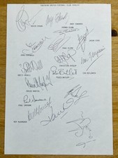 Hand signed team for sale  BILSTON
