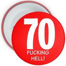 70th birthday badge for sale  WESTON-SUPER-MARE