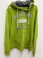 Moletom com capuz vintage Y2K Aeropostale pulôver manga longa verde soletrado grande comprar usado  Enviando para Brazil