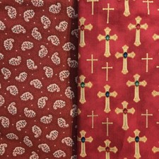 Tecido 100% algodão acolchoado algodão cruzes folha dourada, Ditzy floral micro paisley comprar usado  Enviando para Brazil