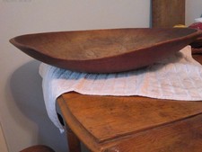 TIGELA DE MASSA DE MADEIRA OVAL ANTIGA PRIMITIVA 23" pátina, usado comprar usado  Enviando para Brazil