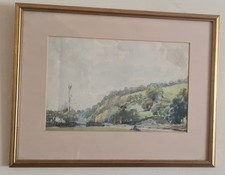 Unsigned watercolour landscape for sale  BASILDON