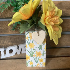 Daffodil glass vase for sale  NEW QUAY