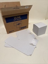 Usado, Caixa de presente brilho branco 4 x 4 x 4 caixa de 100 Uline S-7087  comprar usado  Enviando para Brazil