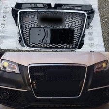 Para Audi A3 S3 RS3 estilo 2008-2012 para-choque dianteiro grade Henycomb prata comprar usado Para Audi A3 S3 RS3 estilo 2008-2012 para-choque dianteiro grade Henycomb prata comprar usado  Enviando para Brazil