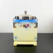 Usado, Lancaster Sons Hanley barril de biscoito art déco tampa EPNS pote de biscoito Sandland Ware comprar usado  Enviando para Brazil