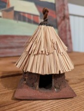 Kyaruzi África Oriental Miniatura Mgongo Kitetci Cabana Argila Madeira Palha Arte Folclórica Tribal, usado comprar usado  Enviando para Brazil