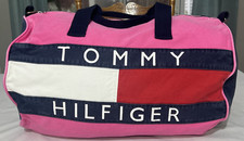 Bolsa de transporte vintage Tommy Hilfiger academia anos 90 bloco colorido alças zíper completo comprar usado  Enviando para Brazil