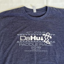 Camisa de corrida 2018 Da Hui Paddle M azul 40º ano Turtle Bay Havaí OC1 SUP 2675, usado comprar usado  Enviando para Brazil
