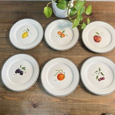 6 pratos de salada/sobremesa Ulster Ceramics Ireland Jardin De France 8" várias frutas, usado comprar usado  Enviando para Brazil