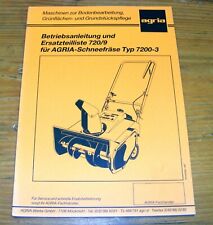 Agria 7200 schneefräse gebraucht kaufen  Dobel