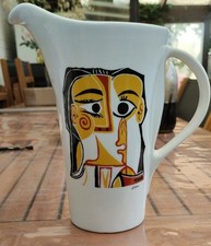 Pichet porcelaine portrait d'occasion  Le Bosc-Roger-en-Roumois