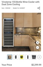 Vinotemp 155sbb wine for sale  Coatesville