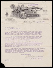 1908 Parkersburg W.VA. RM Smith & Co papel de madeira papel timbrado carta WV WVA comprar usado  Enviando para Brazil