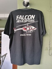Camiseta Falcon Helicopters Orlando Florida Vintage Preta Tamanho XL., usado comprar usado  Enviando para Brazil