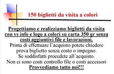 150 biglietti visita usato  Sant Angelo Lodigiano