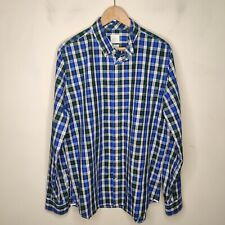 Camisa masculina xadrez azul algodão manga longa Gap Lived-In botão XL comprar usado  Enviando para Brazil