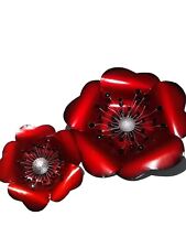 Metal red floral for sale  Elyria