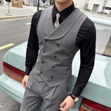 Colete masculino de alta qualidade com terno peito formal de negócios sem mangas banquete fino comprar usado  Enviando para Brazil