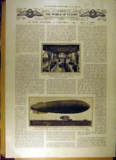 Estampa antiga vintage 1919 voo dirigível ônibus voador esquadrão almirante naval 20º comprar usado  Enviando para Brazil