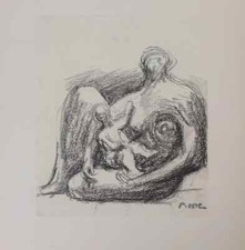 Henry moore litografia usato  Brembate